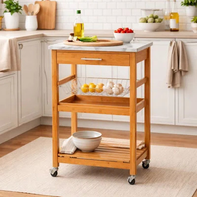 Servin Kitchen Cart with Top | Wayfair North America
