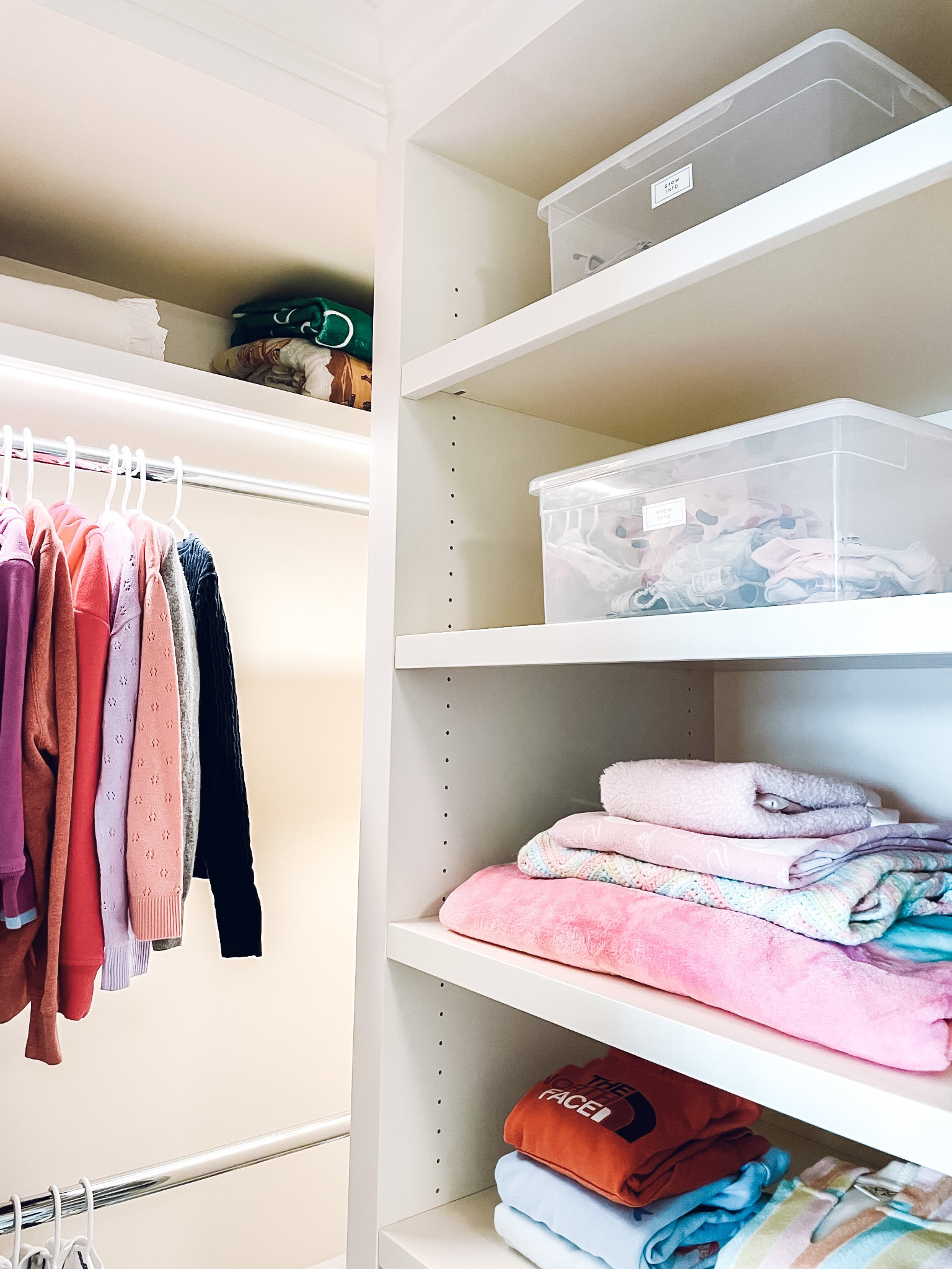 Closet organization✨ The Container Store Our Sweater Box. Pottery Barn Kids Carved Cable Sherpa Bed Blanket.

#LTKkids #LTKfamily #LTKhome