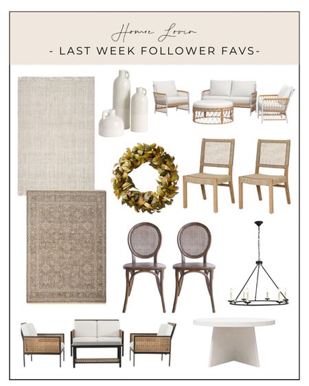 Follower favorites from last week! Great deals on all of these!

These furniture, home decor, home design, interior design, interior decor, homielovin, area rug, vase, wreath, patio set, outdoor seating, side chair, dining chair, chandelier, coffee table, Wayfair, Walmart, Target, Amazon 

#LTKhome #LTKunder50 #LTKfamily
