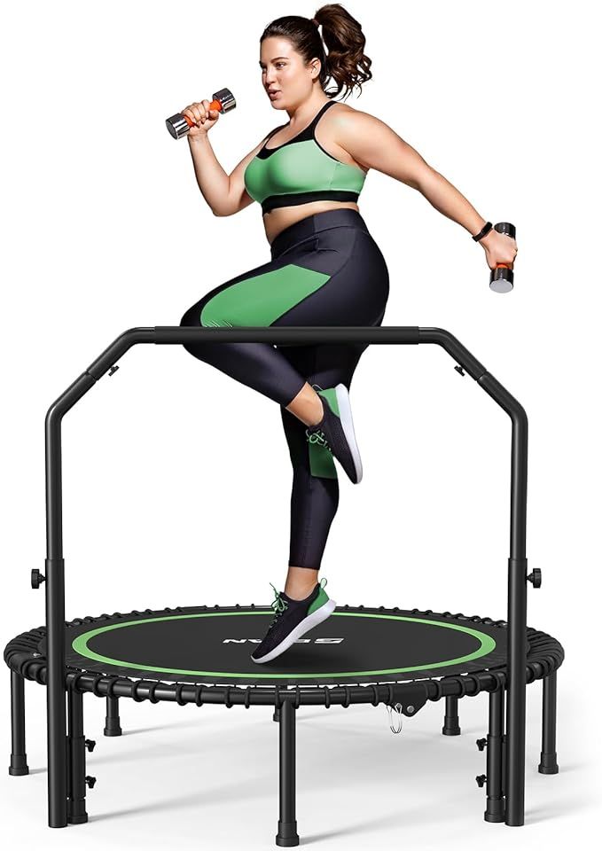 BCAN 450/550 LBS Foldable Mini Trampoline, 40"/48"/50" Fitness Trampoline with Bungees, U/T Shape... | Amazon (US)