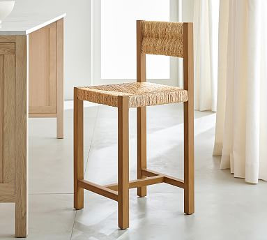 Malibu Woven Bar & Counter Stools | Pottery Barn (US)