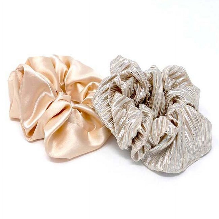 Bellefixe Scrunchie Set (Champagne) | Satin Scrunchie Set | Walmart (US)