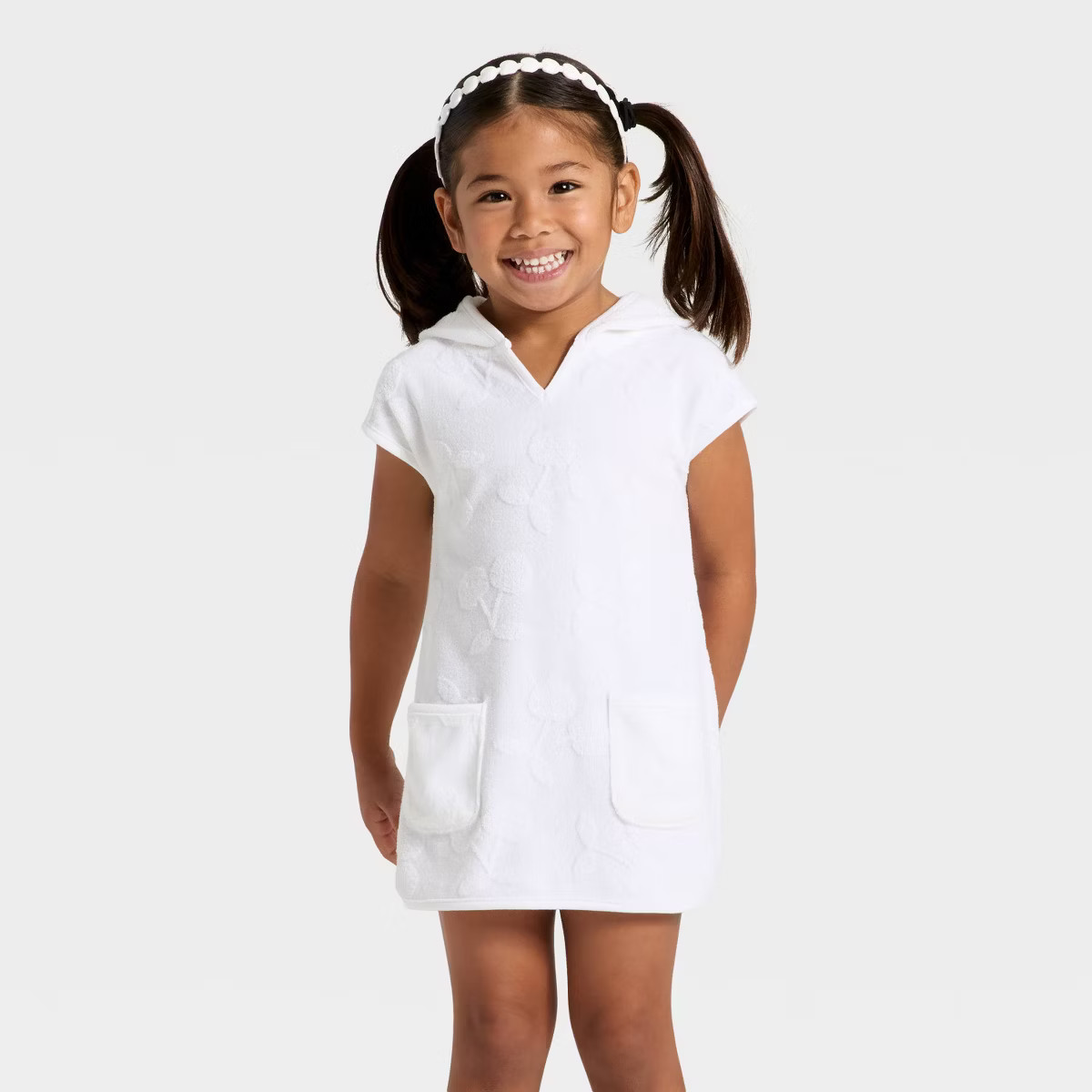 Toddler Girls' Cherry Embossed Swim Cover Up Dress - Cat & Jack™ White | Target
