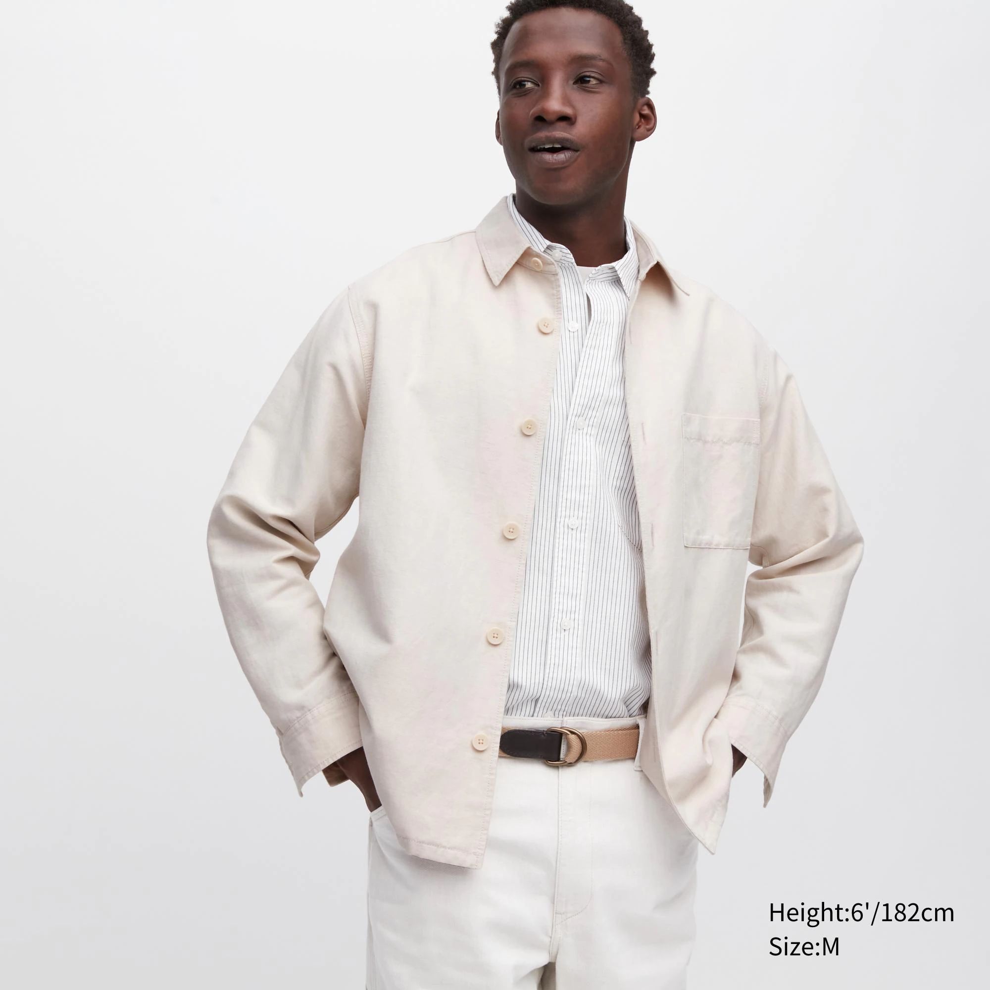 Cotton Linen Over Shirt Jacket | UNIQLO (US)