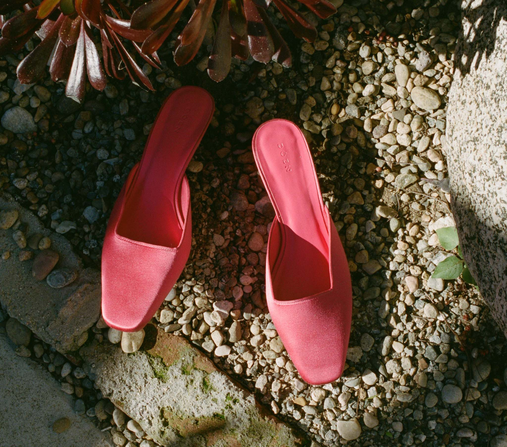 Asher Mule - Bougainvillea Satin | DÔEN | DOEN