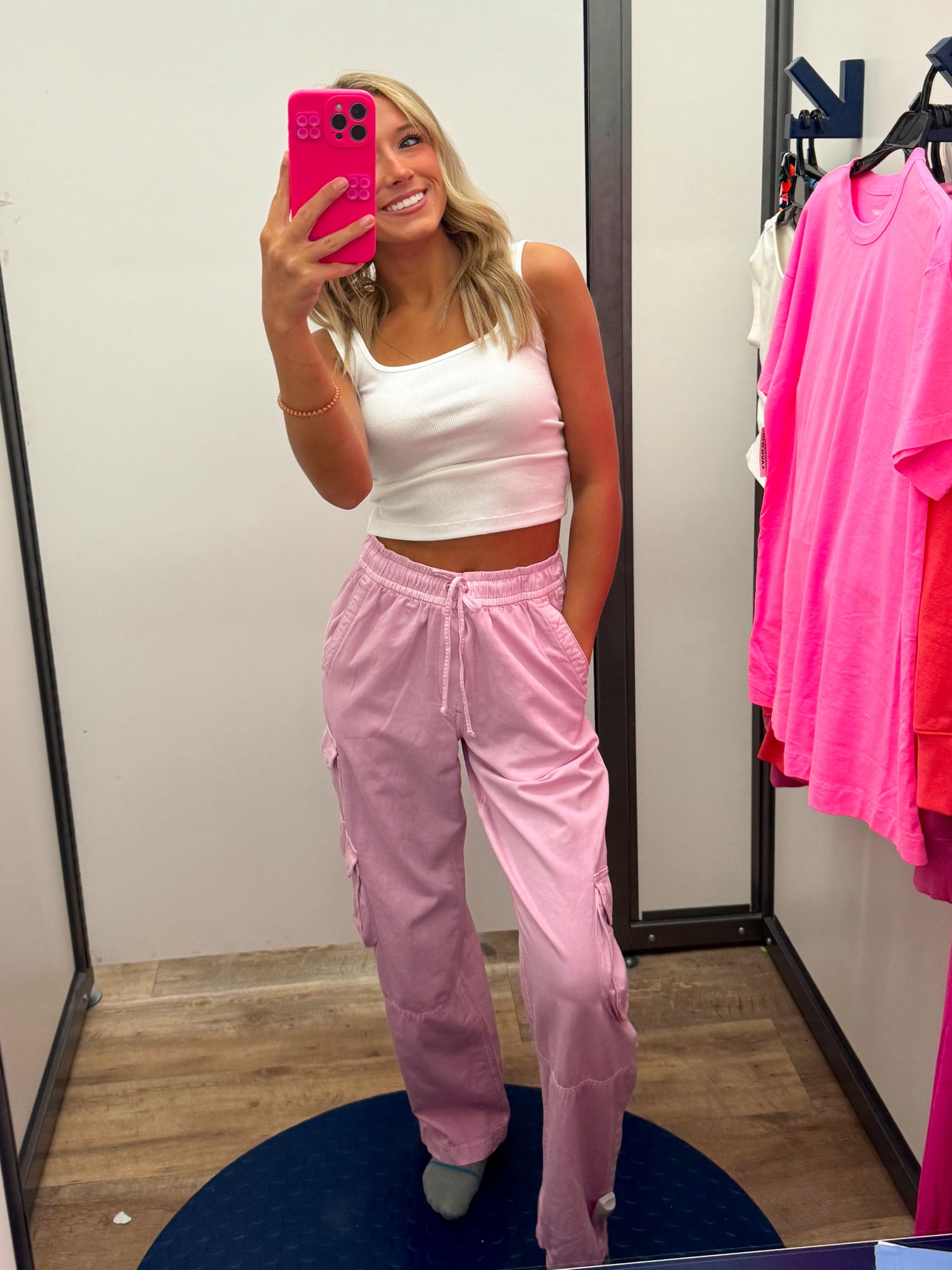 The cutest pinky purple cargos!💘💞
Cargos:small
Tank:XS

#LTKstyletip #LTKSpringSale #LTKsalealert