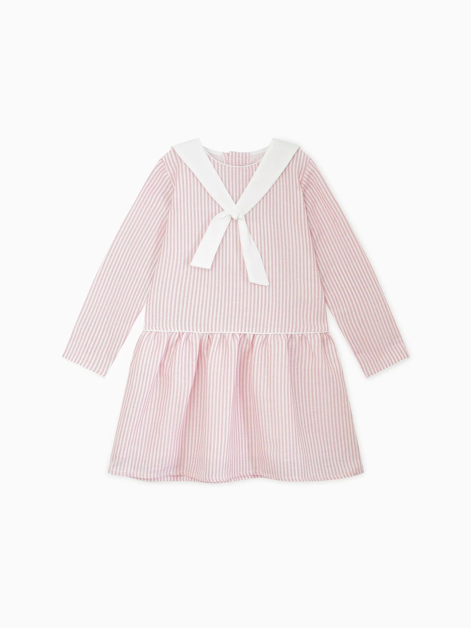 Pink Stripe Aranda Girl Dress | La Coqueta (US)