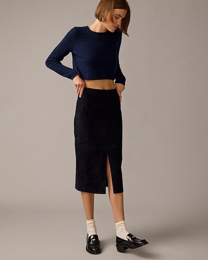 Collection suede pencil skirt | J.Crew US