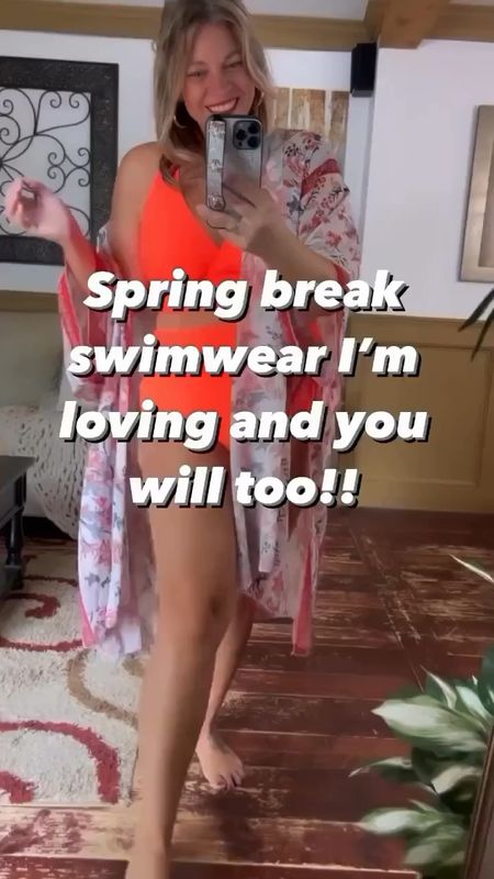 Swimwear styles for spring break, vacation and summer time. 14plus in bikini , 14 in red bandeau one piece 

#LTKmidsize #LTKover40 #LTKfindsunder50