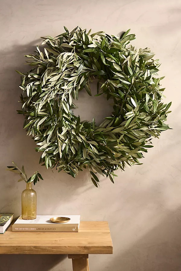 Fresh Olive Branch Wreath, Size: 24" at Terrain | Terrain
