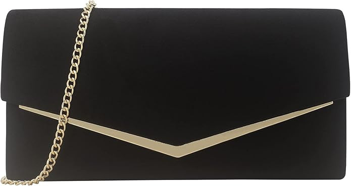 Faux Suede Women's Evening Clutch Bags for Formal Cocktail Prom Wedding Party Velvet Foldover Pur... | Amazon (US)