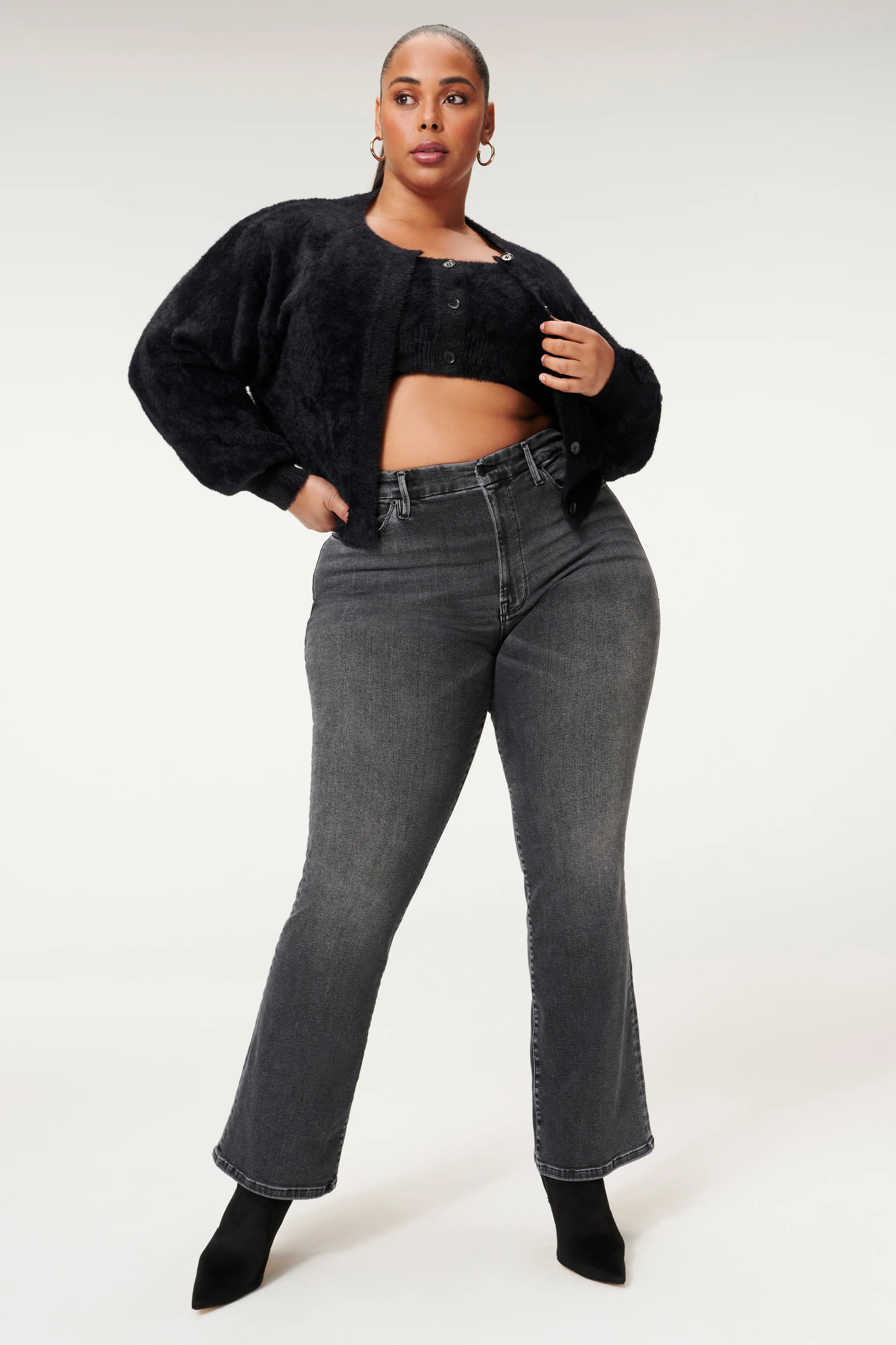 ALWAYS FITS GOOD CLASSIC SLIM BOOTCUT JEANS | Good American