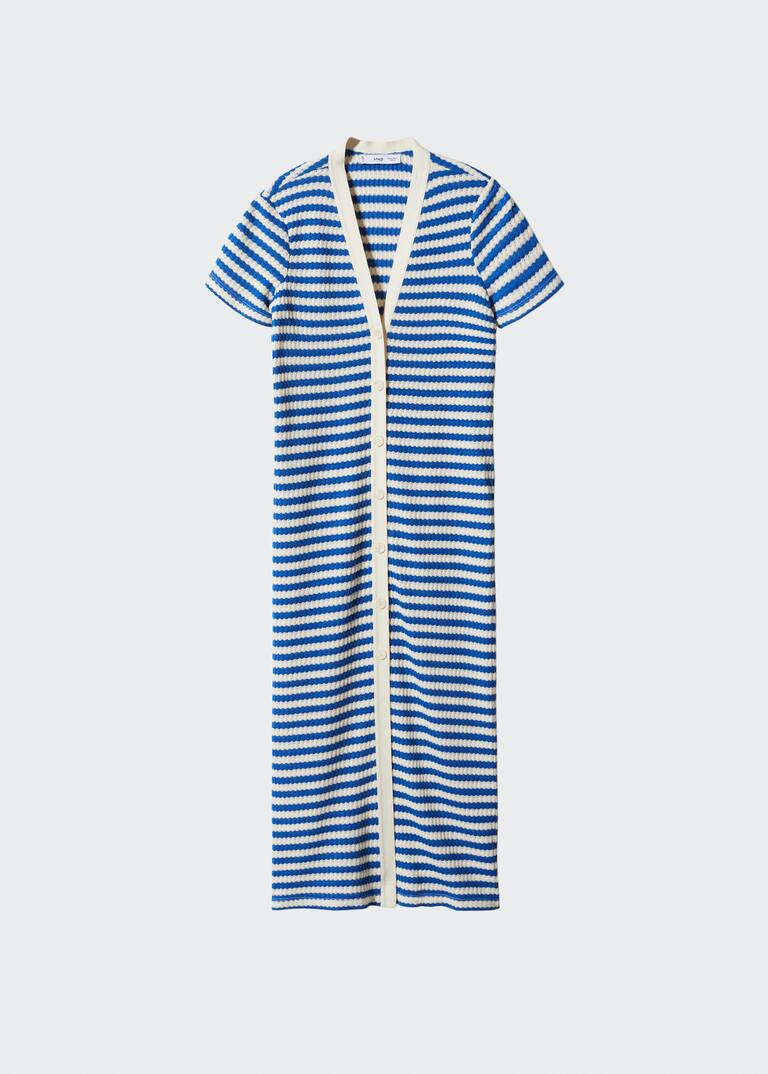 Striped jersey dress -  Women | Mango United Kingdom | MANGO (UK)