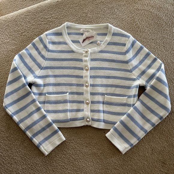 NWT Jessica Simpson Striped Cardigan with Gold Buttons | Poshmark