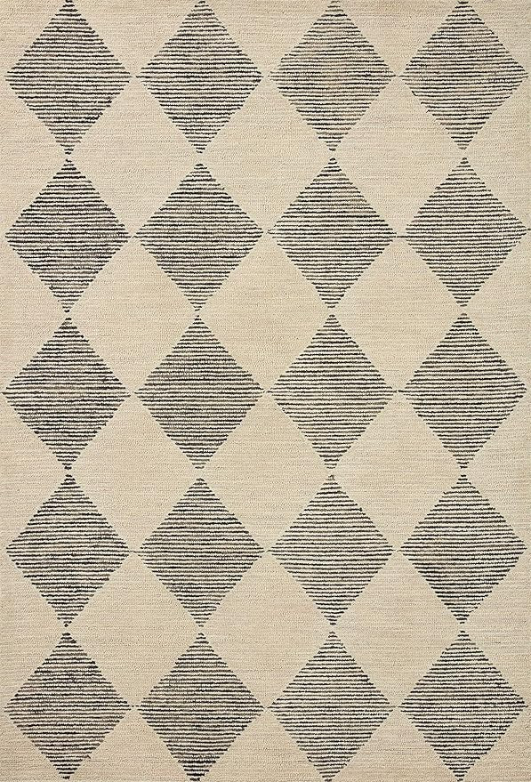 Chris Loves Julia x Loloi Francis Collection FRA-01 Beige / Charcoal, Contemporary 8'-6" x 12' Ar... | Amazon (US)