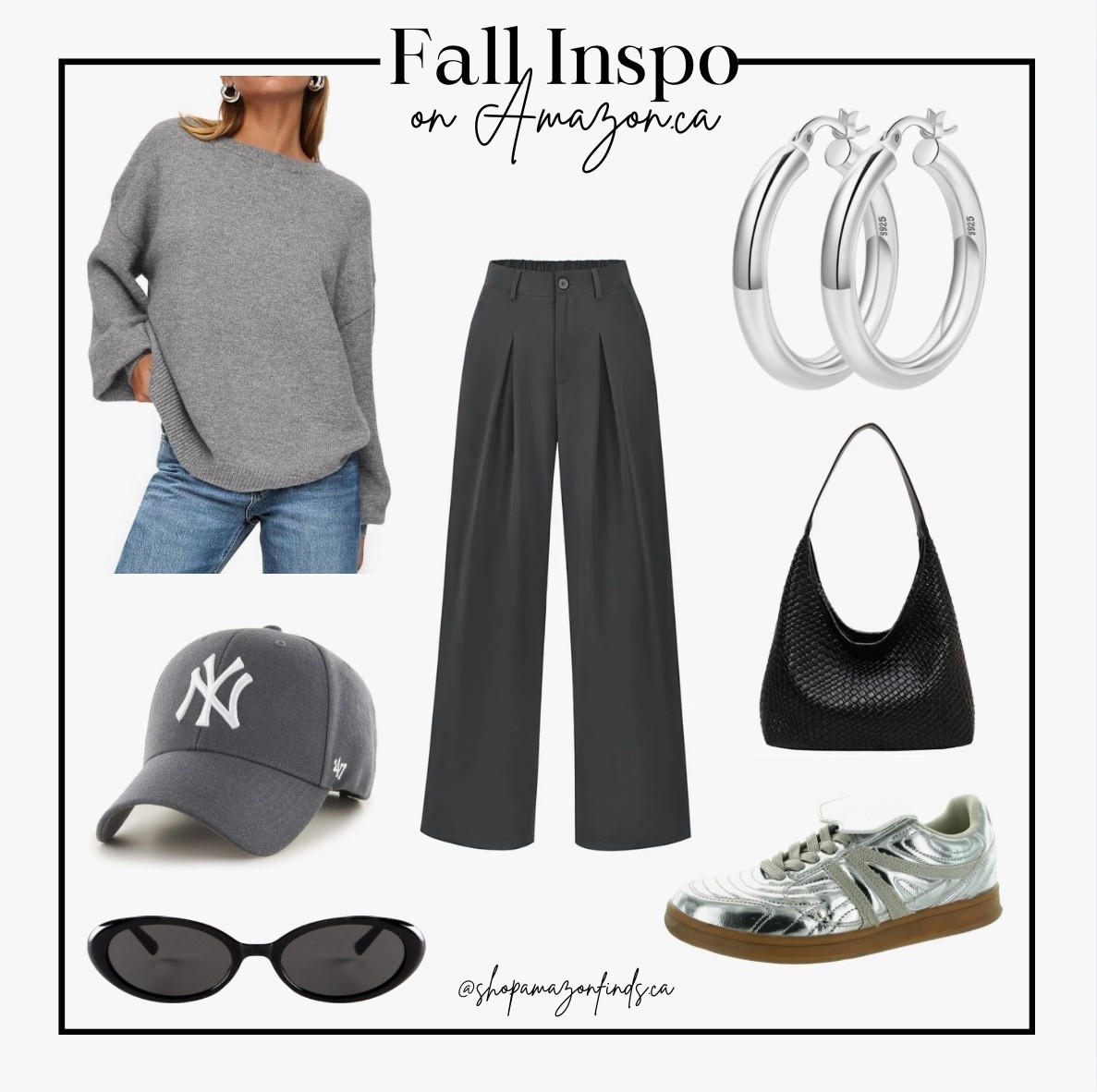✨Fall style made easy✨ Cozy sweaters, wide-leg pants, chic sneakers + classic accessories = effortless vibes 🍂 All finds are from Amazon 🤍

#FallOutfit #AmazonFallFinds #LTKFall #LTKUnder50 #LTKStyle #LTKFashion #AmazonStyle #AmazonFashion #OOTDFall #CasualChic #FallWardrobe #LTKAthleisure #LTKEveryday #amazoncanada