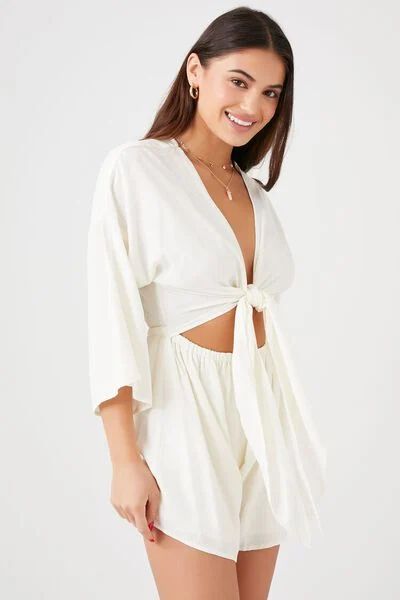 Tie-Front Cutout Romper | Forever 21 (US)