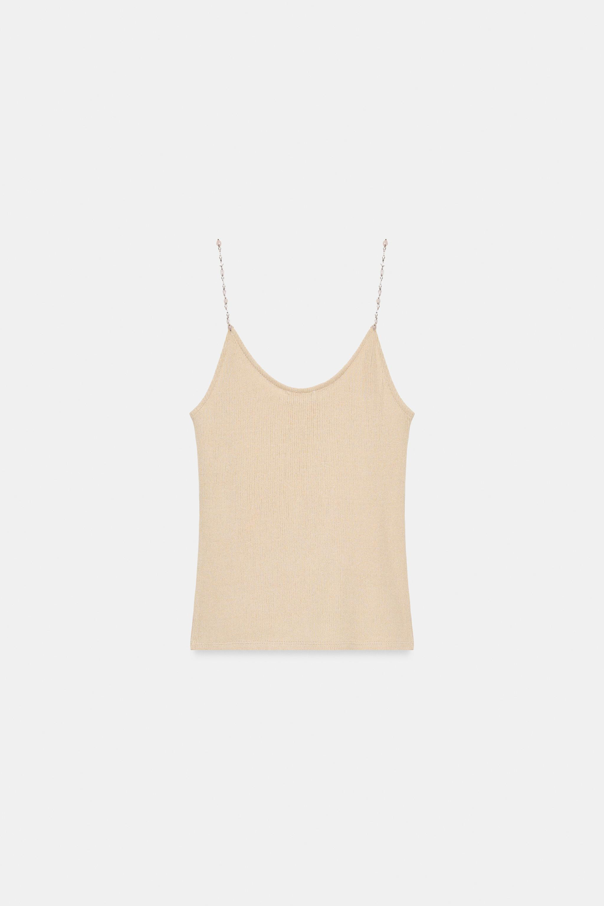 TOP A COSTE CON PERLINE | Zara IT