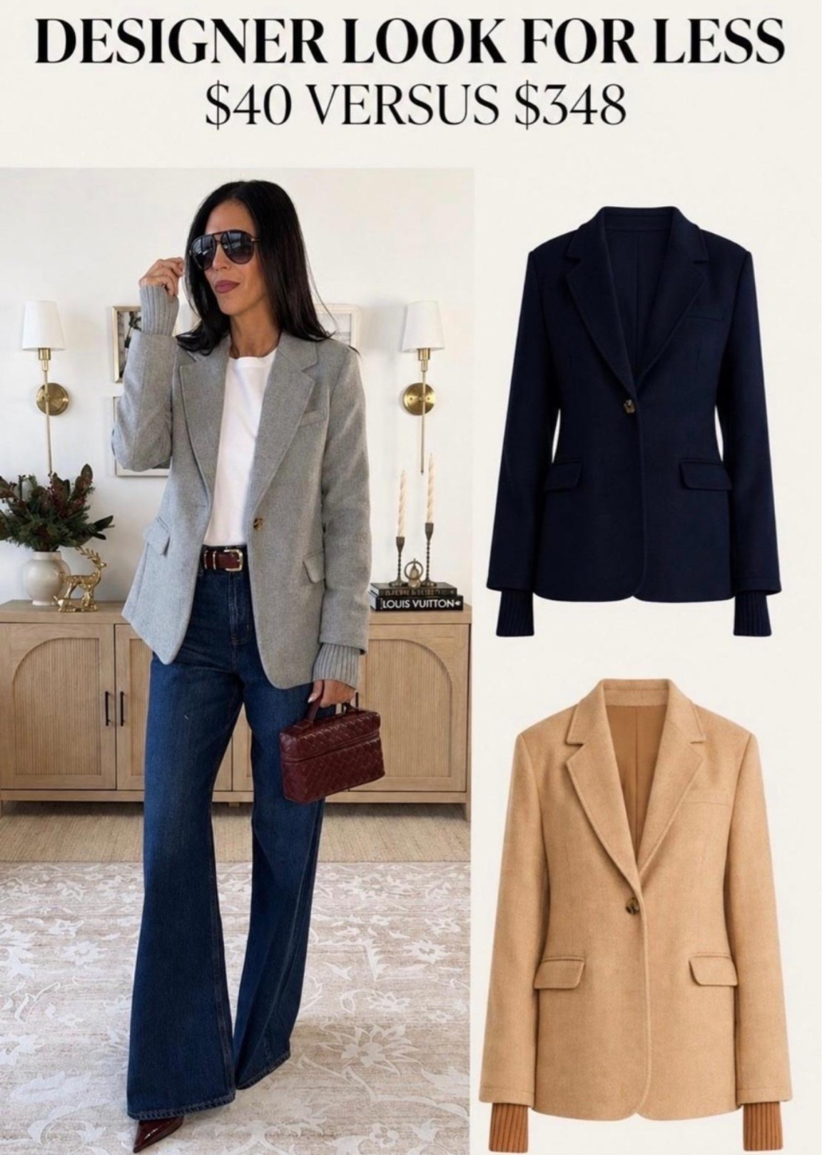 Back this year! And now in Navy and tan 
2025 best seller and one of the all-time best looks for less $40 versus $250 
Runs tts and wearing a small 
Small tee 
Size 2 long denim

#LTKU #LTKmomlife

#LTKU #LTKootd #LTKOver40