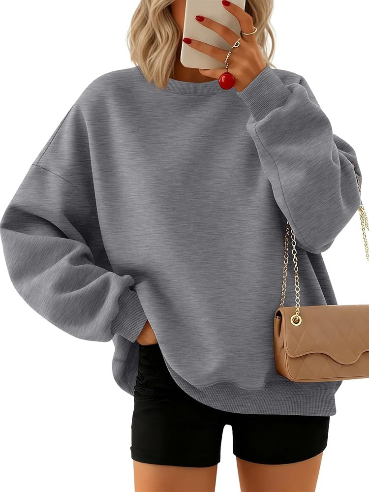Trendy Queen Sweatshirts for Women Hoodies Oversized Crewneck Tops Sweaters Comfy Fall Winter Out... | Amazon (US)