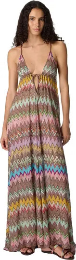 Missoni Long Beach Dress In Lam\u00e9 Viscose With Macro Zigzag Pattern And Thin Straps | Nordstr... | Nordstrom
