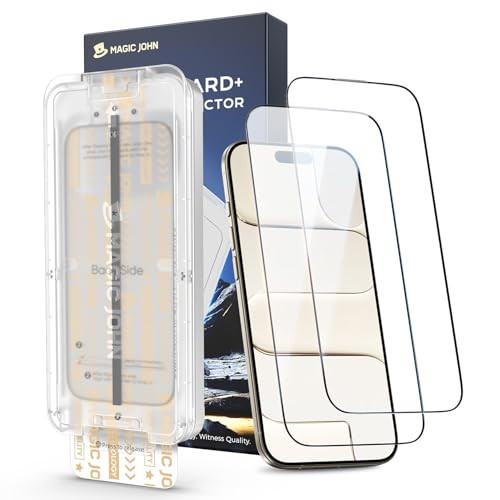 MAGIC JOHN 3rd Gen Upgraded for iPhone Air Screen Protector 6.5 Inch,HD Clear,Shatterproof Tempered Film,Auto Dust-Elimination,Bubble Free,Easy Installation,2 Pack | Amazon (US)