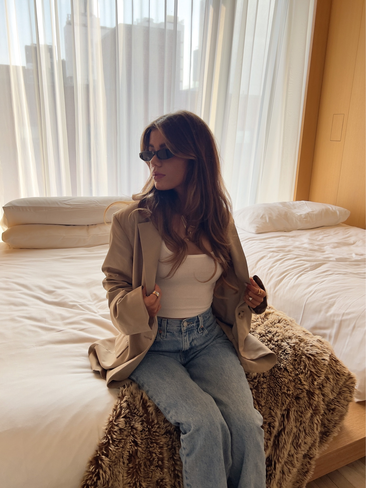 Streetwear nyc outfit inspo! Wearing an XXS tank, 24 in the denim & a small blazer for an effortless fit! #FoundItOnAmazon #ootd #streetstyle

#LTKunder50 #LTKSeasonal #LTKstyletip