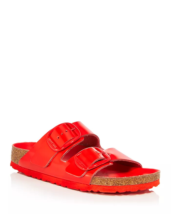 Women's Arizona High Shine Big Buckle Slide Sandals | Bloomingdale's (US)