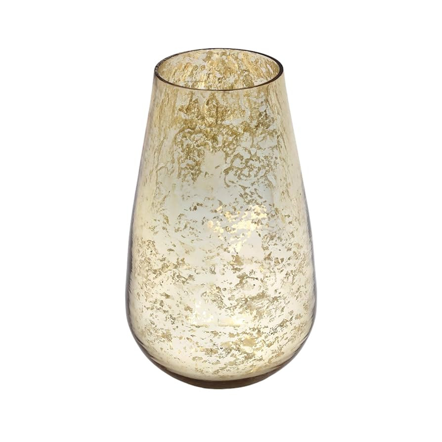 Hosley 8” Modern Mercury Gold Glass Vase, for Floral Arrangements, Weddings, Aromatherapy, Floa... | Amazon (US)