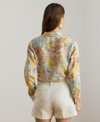 Lauren Ralph Lauren Women's Floral Long-Sleeve Shirt - Macy's | Macy's