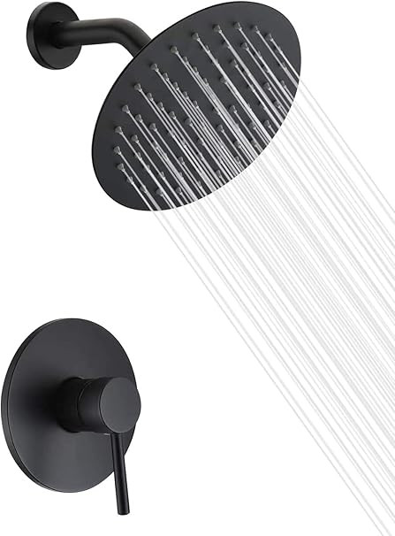 sumerain Black Shower Faucet, Matte Black Shower Fixtures Shower Mixer, Rough-in Valve Included | Amazon (US)