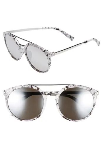 Women's Bp. 55Mm Mirrored Sunglasses - Marble/ Silver | Nordstrom
