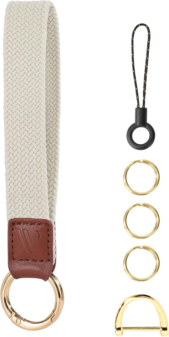 Key Chain, Stretchy Keychain Wristlet, Cute Wrist Lanyard Strap for Car Keys with D Ring for Wome... | Amazon (US)