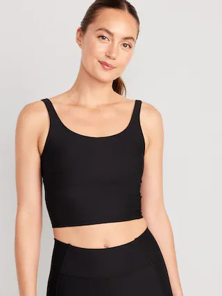 Light Support PowerSoft Longline Sports Bra | Old Navy (US)