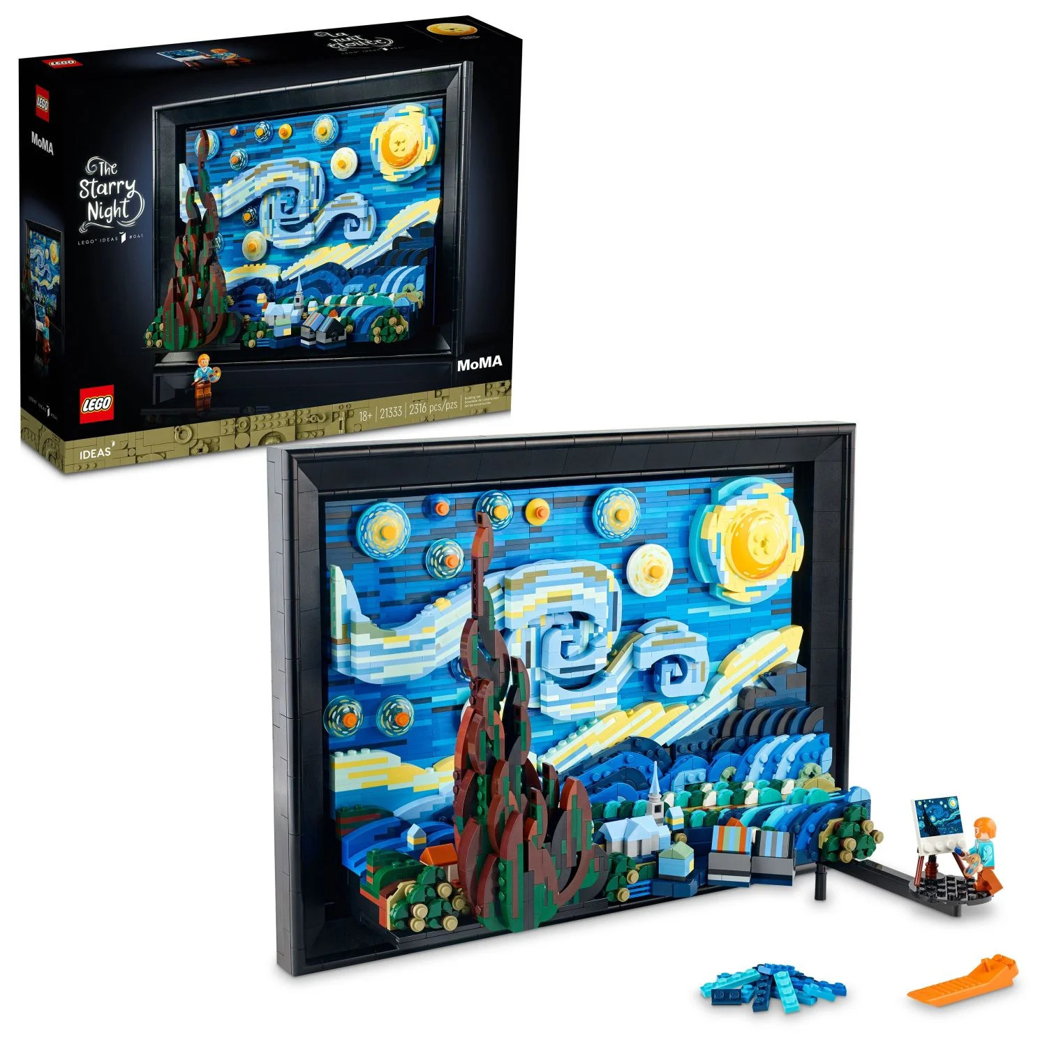 LEGO Ideas Vincent Van Gogh The Starry Night - 3D Puzzle Building Set for Adults, Ages 18+ - Beau... | Walmart (US)