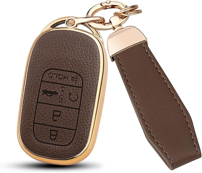 MILD EAST for Honda Key Fob Cover, Luxury Leather & Soft TPU Key Cover Case Compatible with Honda... | Amazon (US)