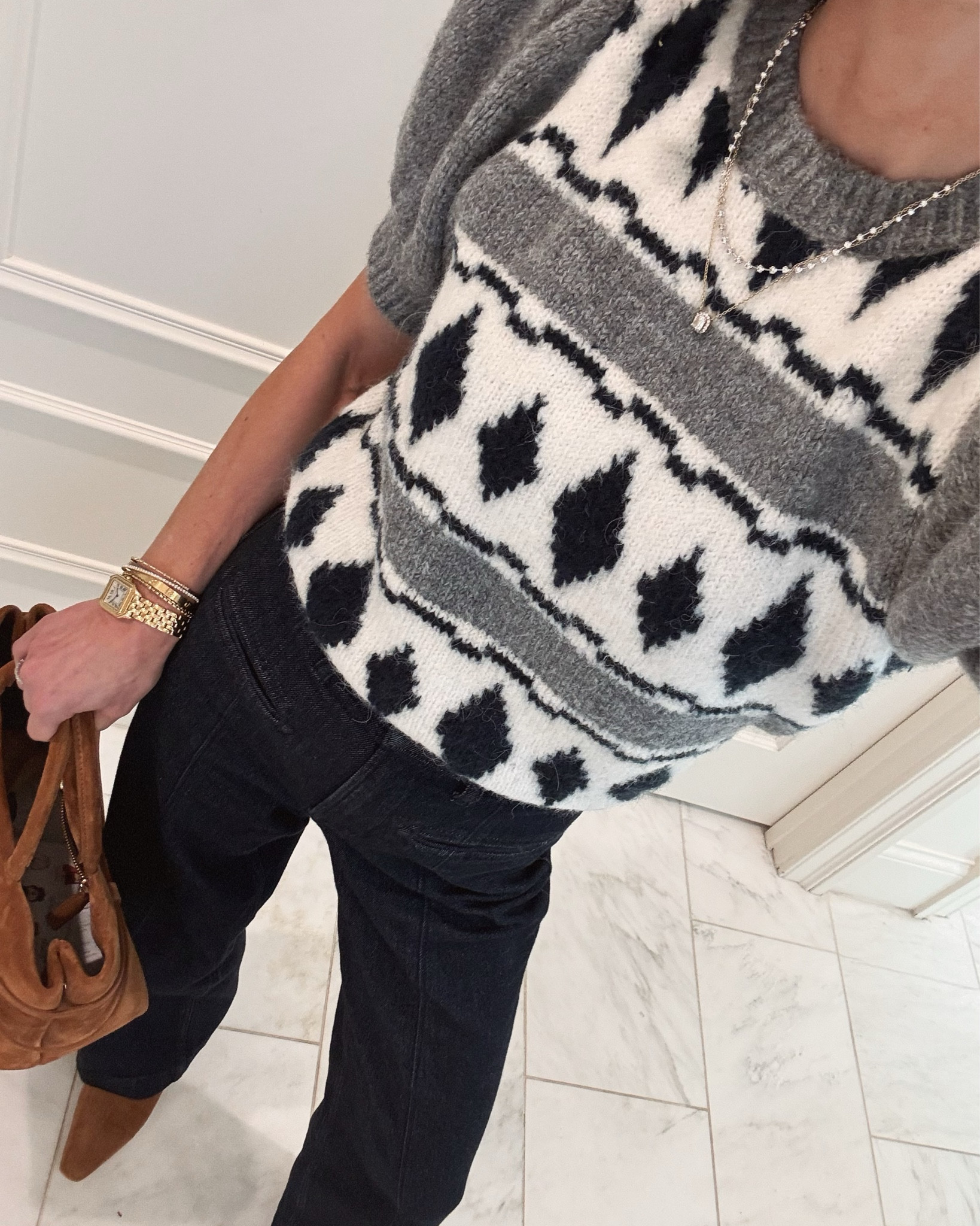 Winter jeans denim outfit 