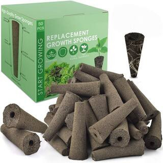 Grow Sponges Seed Pods Replacement Root Growth Compatible with AeroGarden Hydroponic Indoor Garden 50 Pack | The Home Depot