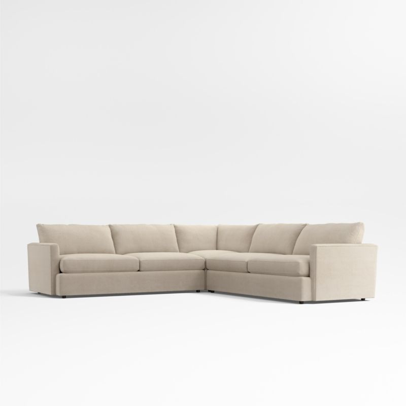Lounge 3-Piece L-Shaped Sectional Sofa + Reviews | Crate & Barrel | Crate & Barrel