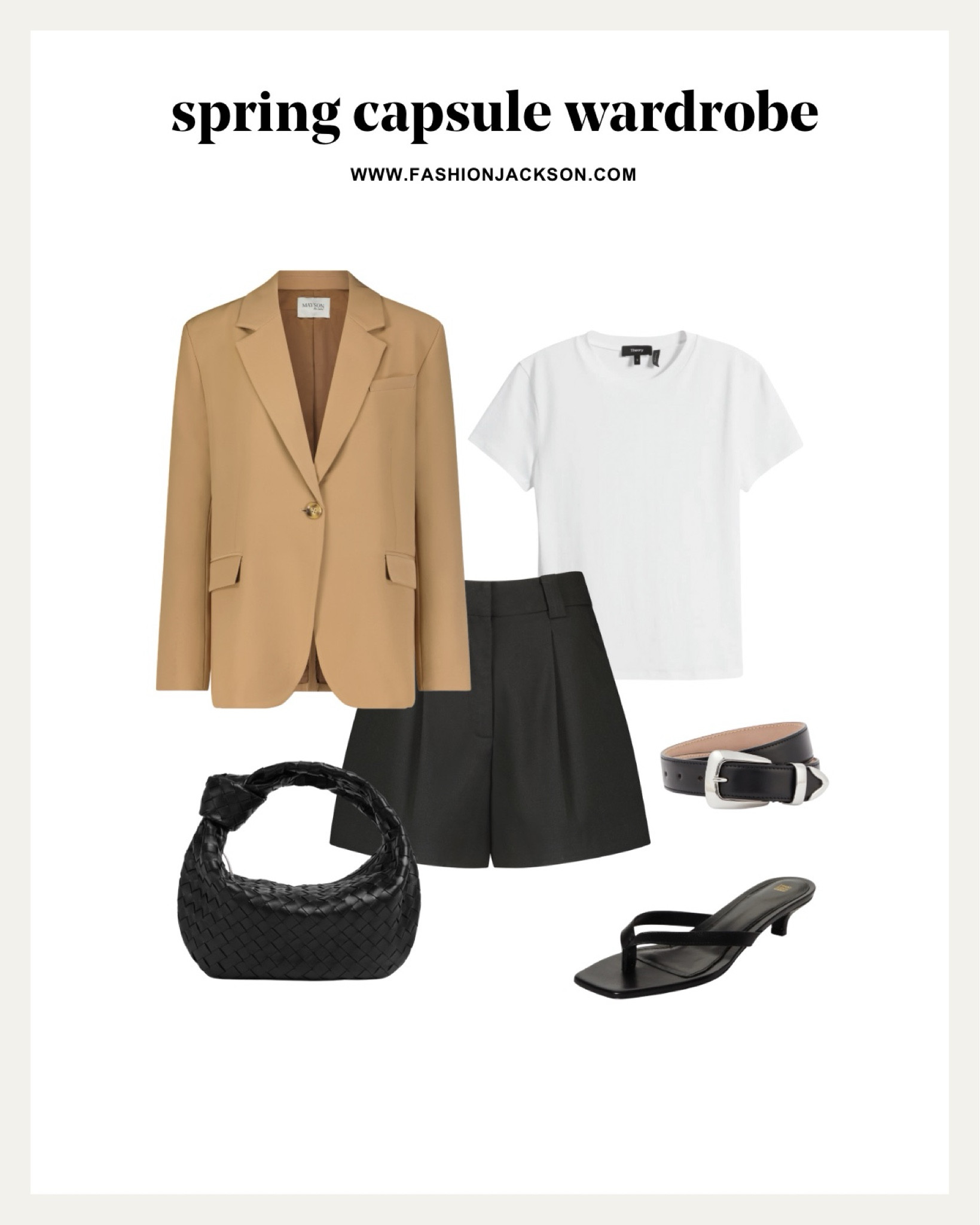 2024 Spring Capsule Wardrobe #springfashion #capsulewardrobe #springoutfit #springcapsule #datenight #blackshorts #trousershorts #camelblazer #blazerlook #fashionjackson

#LTKfindsunder100 #LTKSeasonal #LTKstyletip