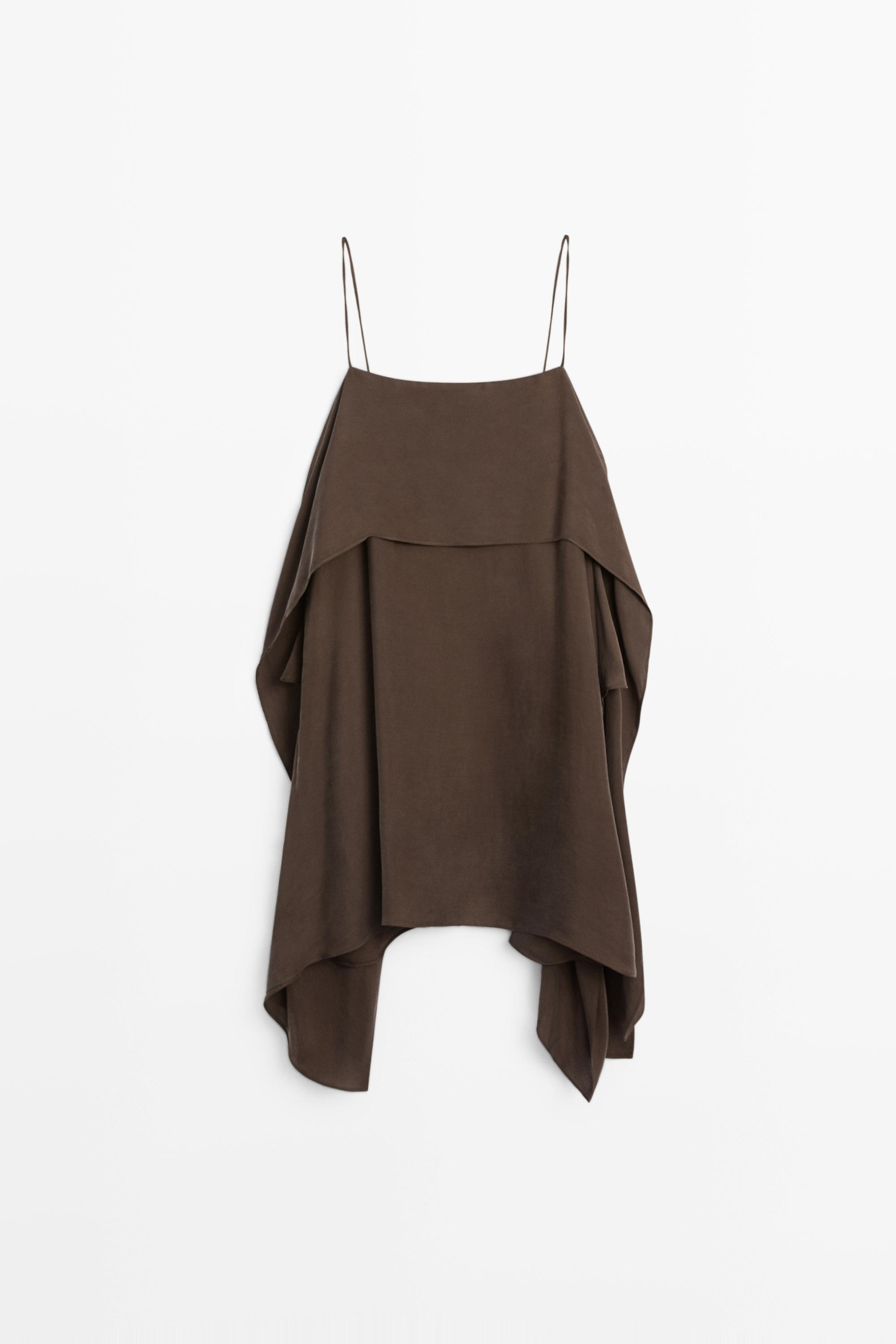 Strappy mini dress with ruffle detail | Massimo Dutti UK