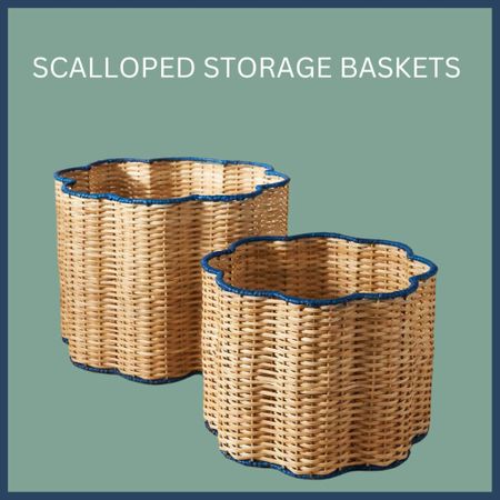 Scalloped storage baskets for the home 