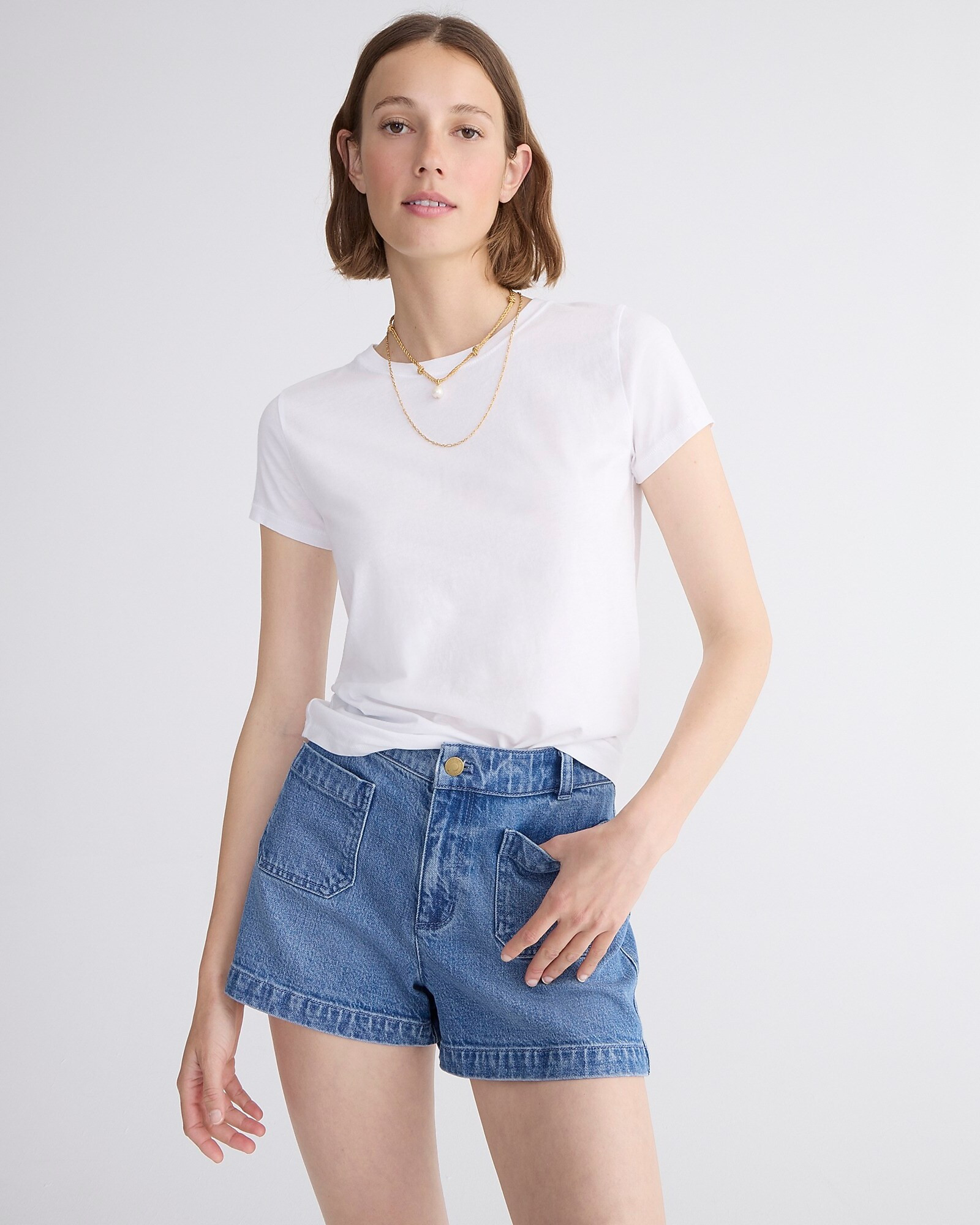 Slim crewneck T-shirt in premium jersey | J. Crew US