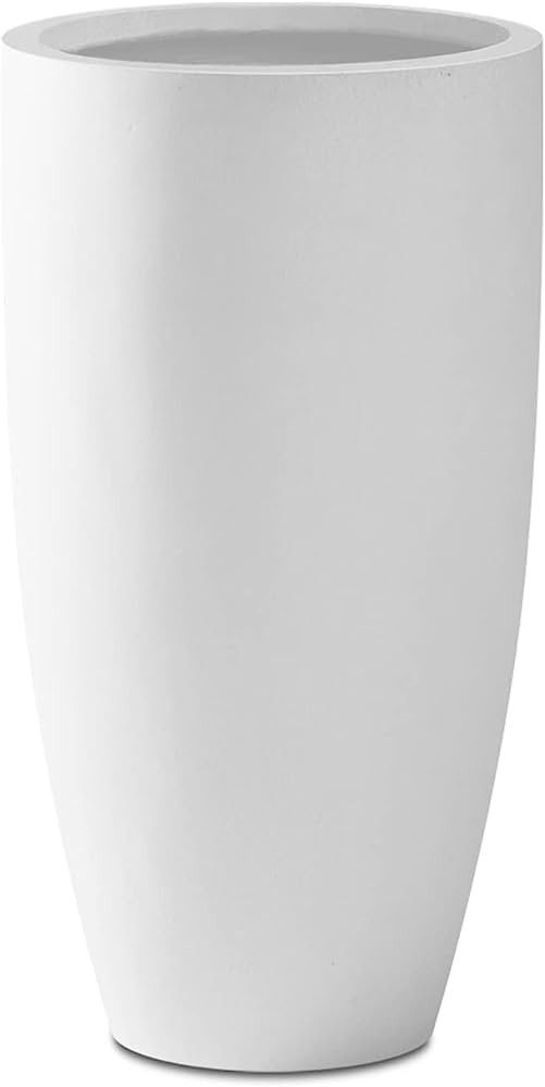 Kante 23.6" H Pure White Finish Concrete Tall Planters Large Outdoor Indoor Decorative Plant Pots... | Amazon (US)