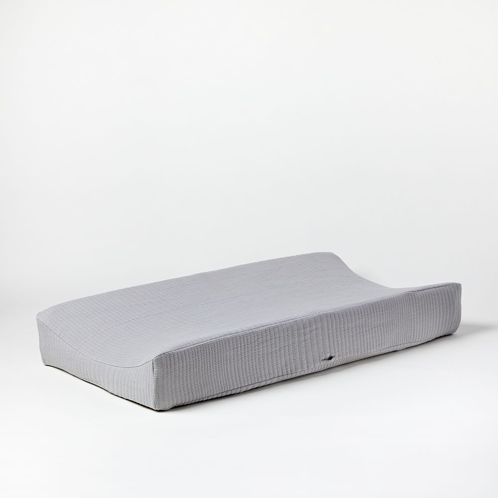 Organic Matelasse Changing Pad Cover, Platinum, WE Kids | West Elm (US)