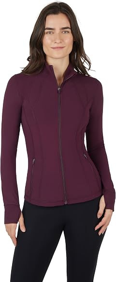 Yogalicious Womens Ultra Soft Lightweight Full Zip Yoga Jacket with Pockets | Amazon (US)