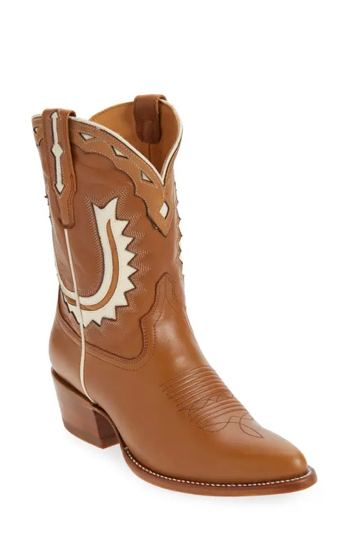 Tecovas The Jolene Western Boot in Caramel /Bone at Nordstrom, Size 6.5 | Nordstrom