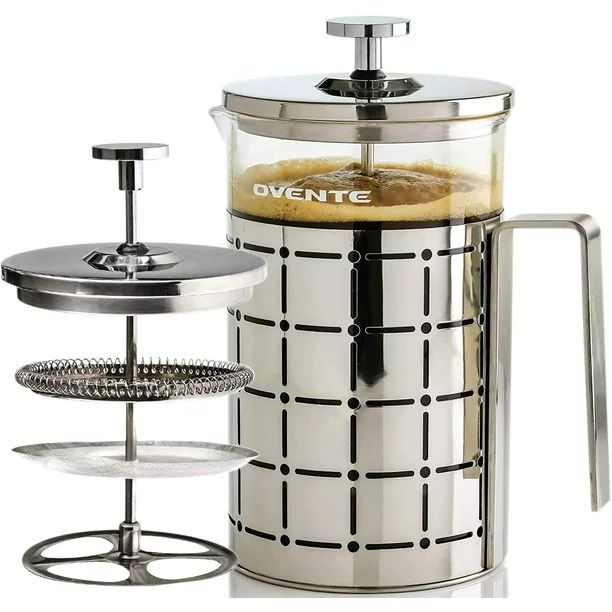 Ovente French Press Carafe Coffee & Tea Maker 27 Ounce with 3 Filter Stainless Steel Plunger Syst... | Walmart (US)