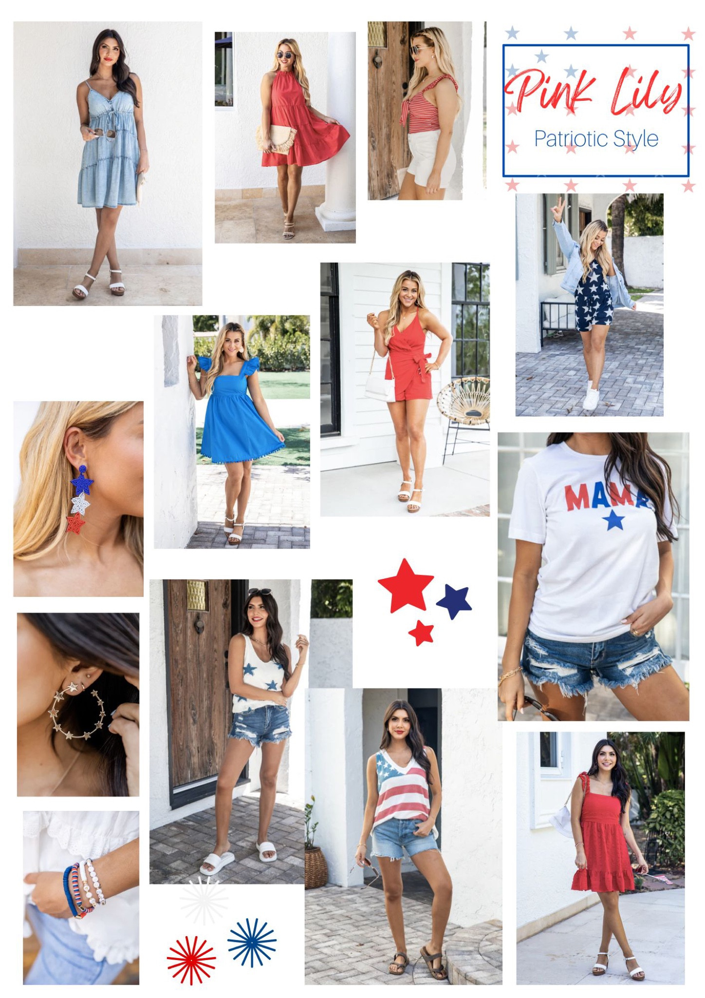 Pink Lily Patriotic Style!! For Memorial Day and 4th of July!! ❤️🤍💙

#LTKstyletip #LTKunder50 #LTKSeasonal