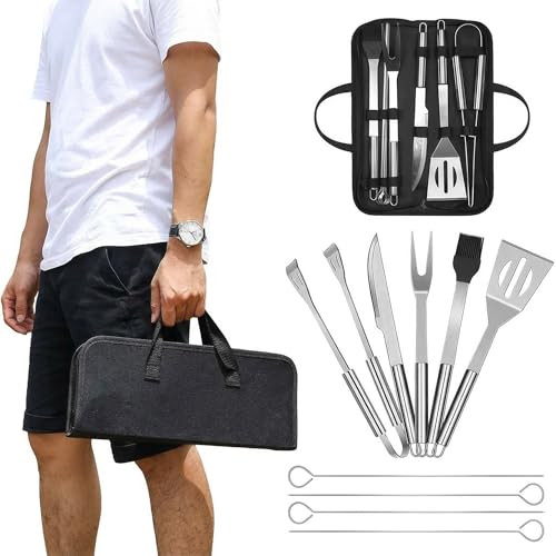 stainless steel BBQ grill tool set